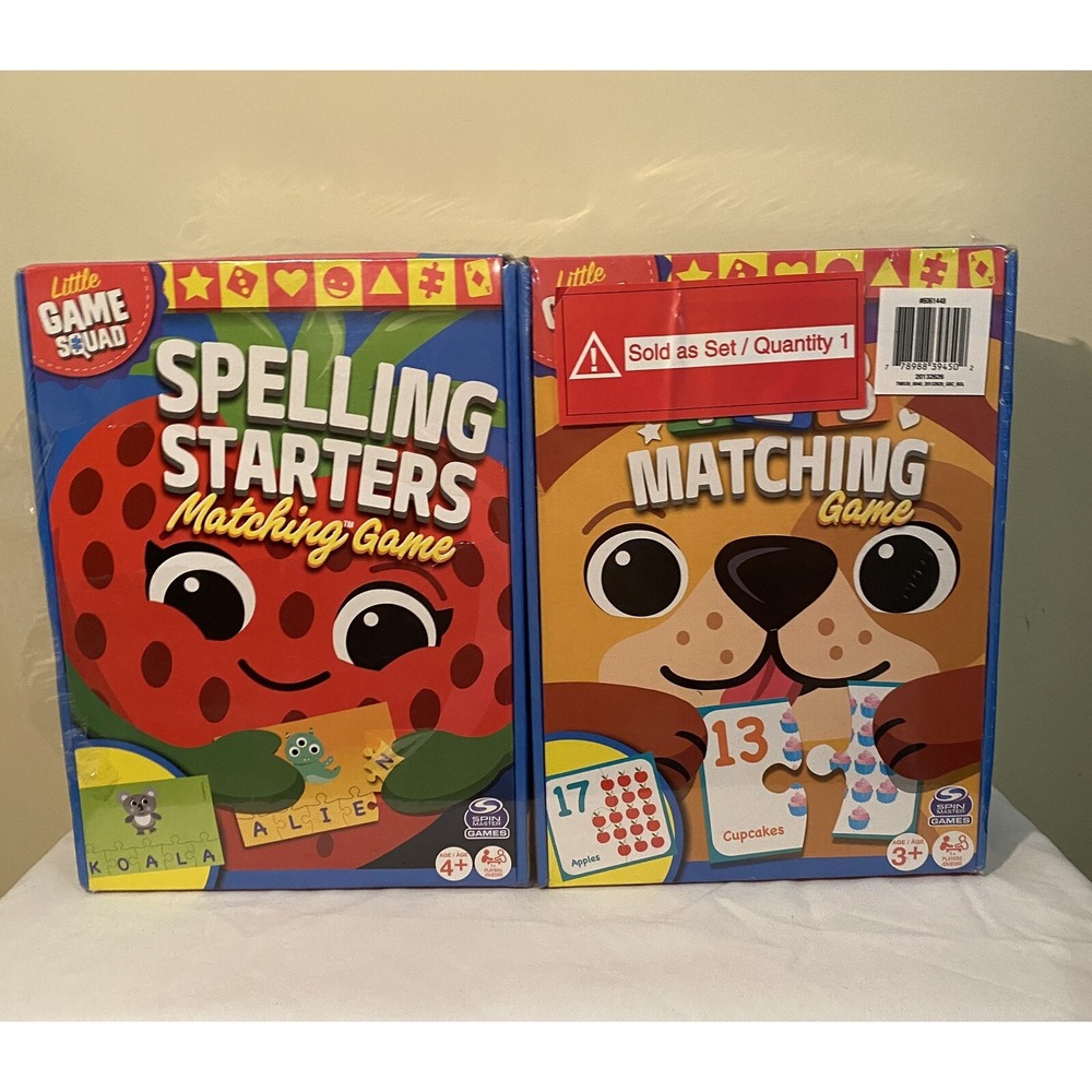 *New in Packaging*‎ Spin Master Match and Learn Puzzle Games (Set of 4)